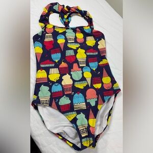 Hanna Andersson girls bathing suit Swimsuit desserts ice cream size 10